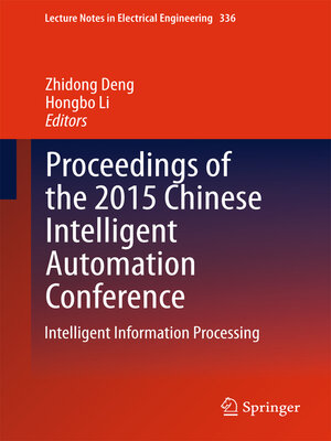 cover image of Proceedings of the 2015 Chinese Intelligent Automation Conference